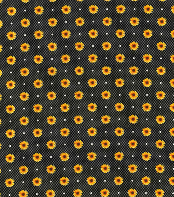 Sunflowers & Dots Dog Bandana