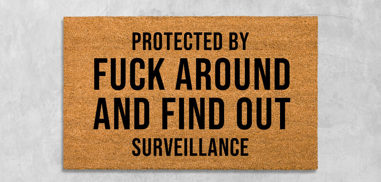 Protected By Surveillance Doormat