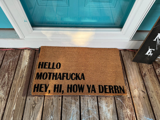 Hey Hi How Ya Derrn Doormat